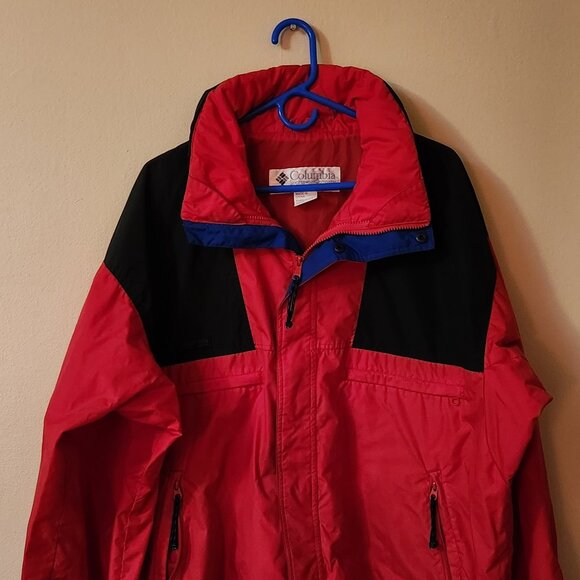 Vintage Columbia Vamoose Jacket Men's Large Red & Black Warm High Quality - Picture 1 of 11